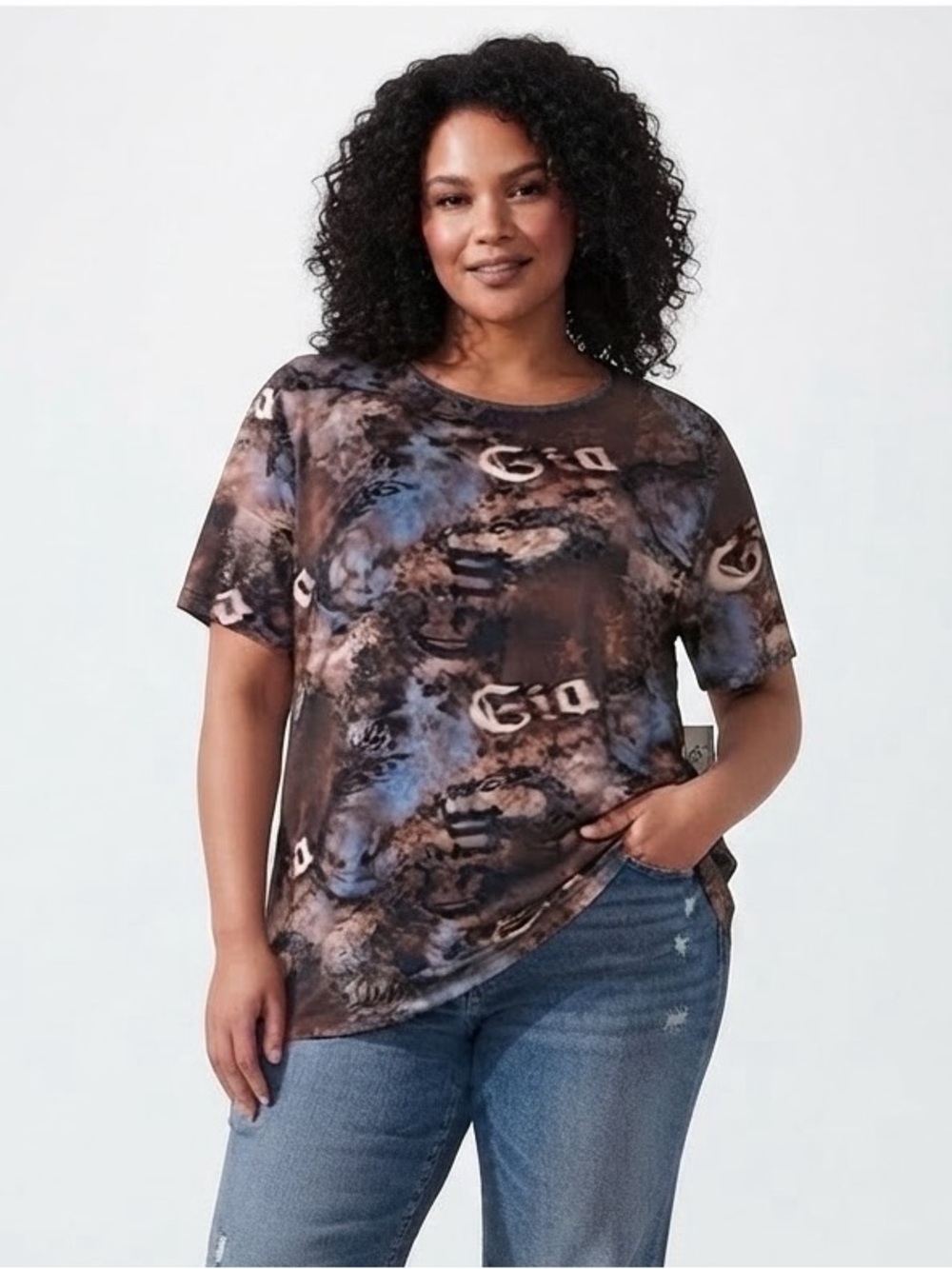 Gemstone Multicolor Graphic Sheet Top